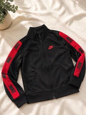 Nike Kids Black & Red Track Jacket